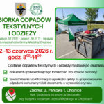 zbiorka odpadow chojnice tekstylia